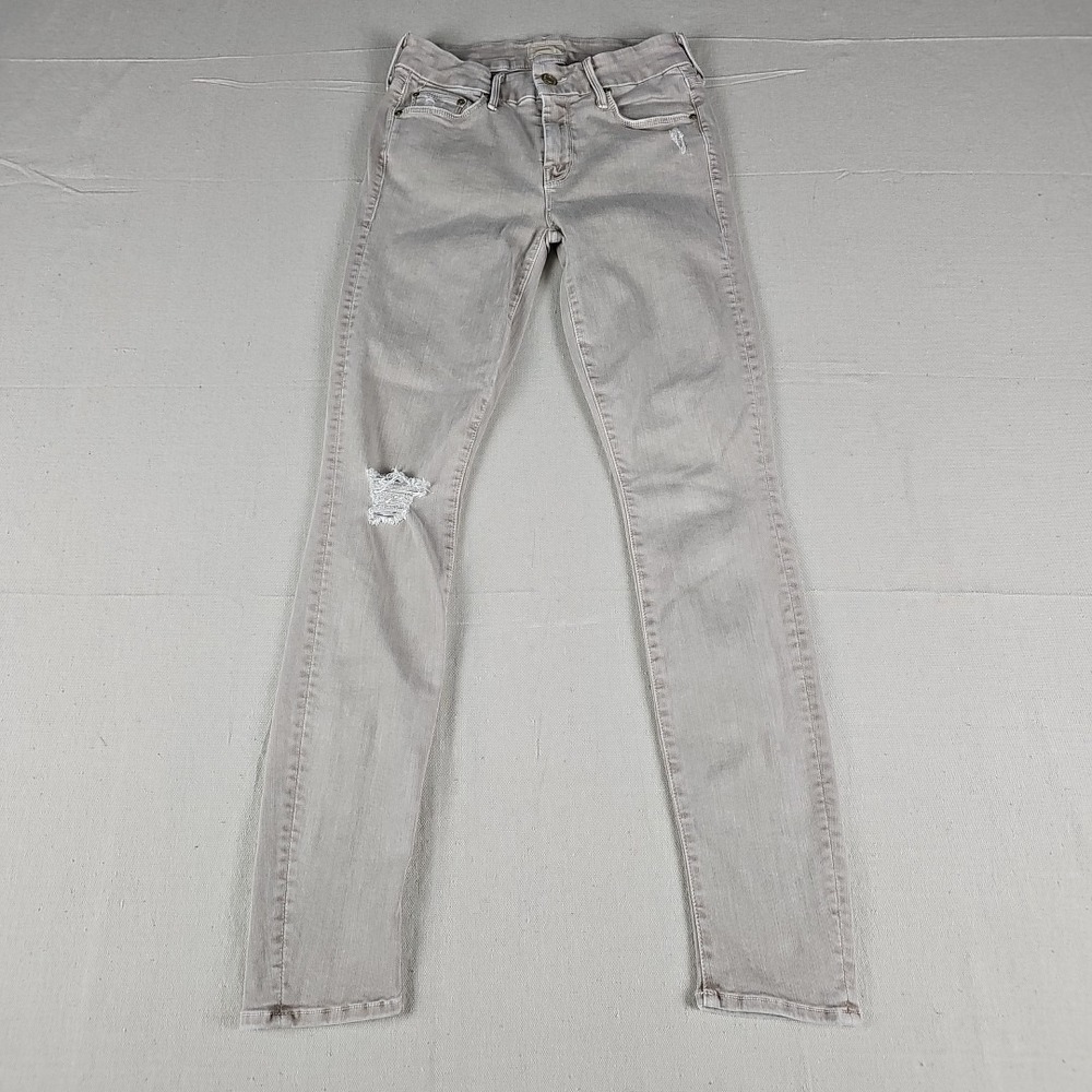 Mother The Looker Sand Womens 25 Denim Slim Distressed Jeans Mid-rise‎ Inseam 29